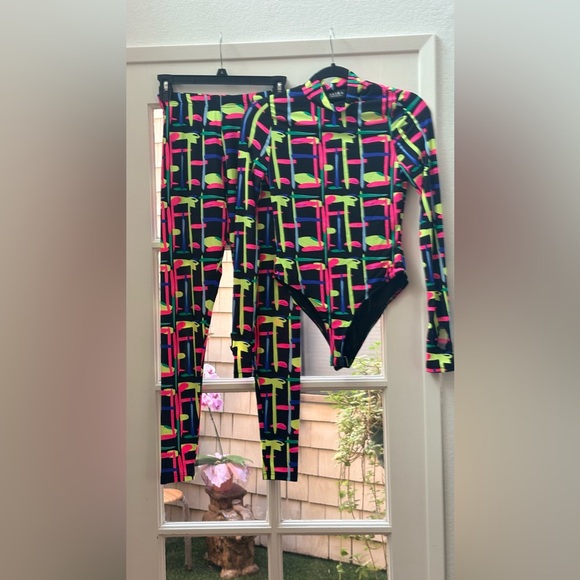 DOLLS KILL/ AKIRA 2 PIECE BODYSUIT AND PANTS LEGGINGS SOFT STRETCHY SZ SMALL - Picture 6 of 13